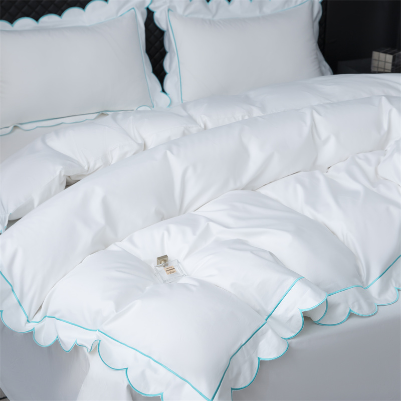 새로운 자수 컷 디자인 400TC 면 새틴 침구 세트 새로운 자수 컷 디자인 400TC 면 새틴 침구 세트