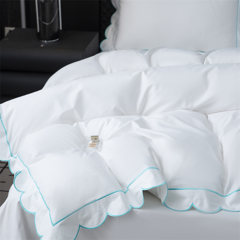 새로운 자수 컷 디자인 400TC 면 새틴 침구 세트 새로운 자수 컷 디자인 400TC 면 새틴 침구 세트