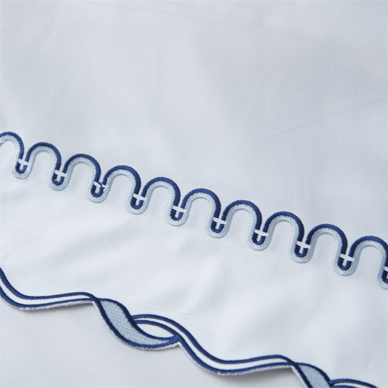 절묘한 자수 컷 디자인 350TC 면 새틴 침구 세트 절묘한 자수 컷 디자인 350TC 면 새틴 침구 세트