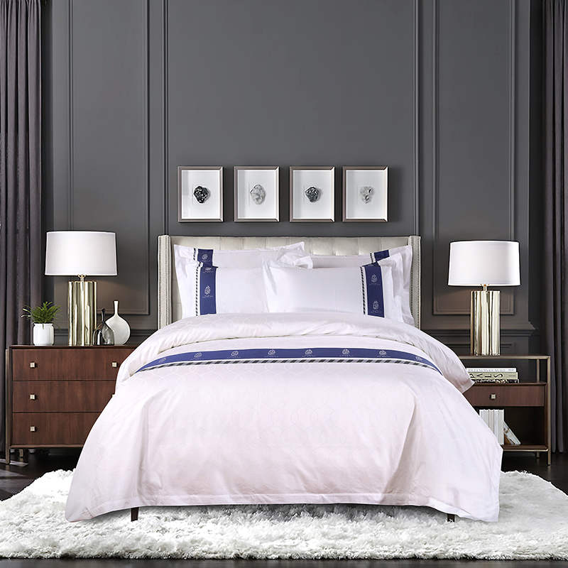 원사 염색 맞춤형 로고 100% 면 침구 세트